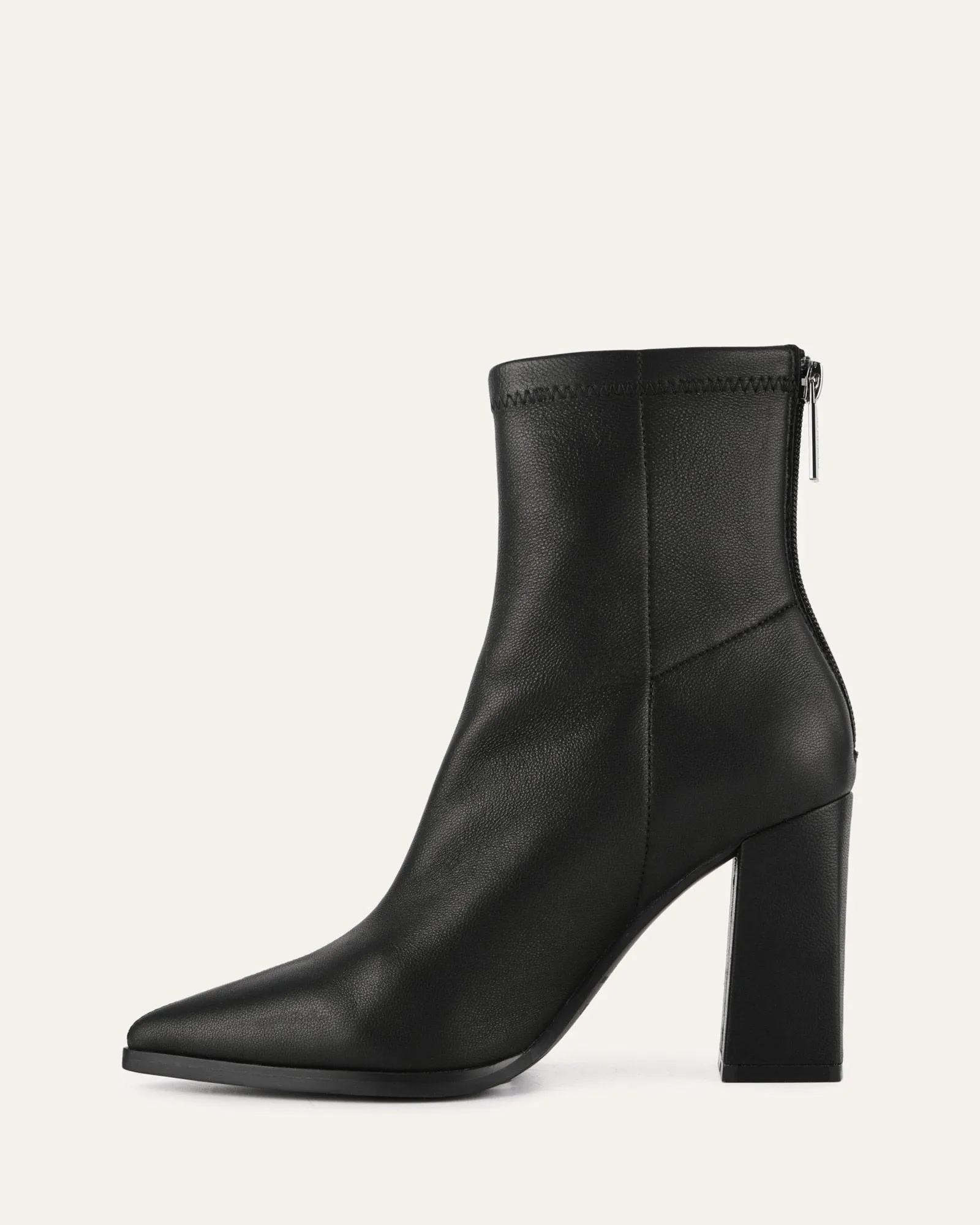 TEO HIGH ANKLE BOOTS BLACK LEATHER Jo Mercer