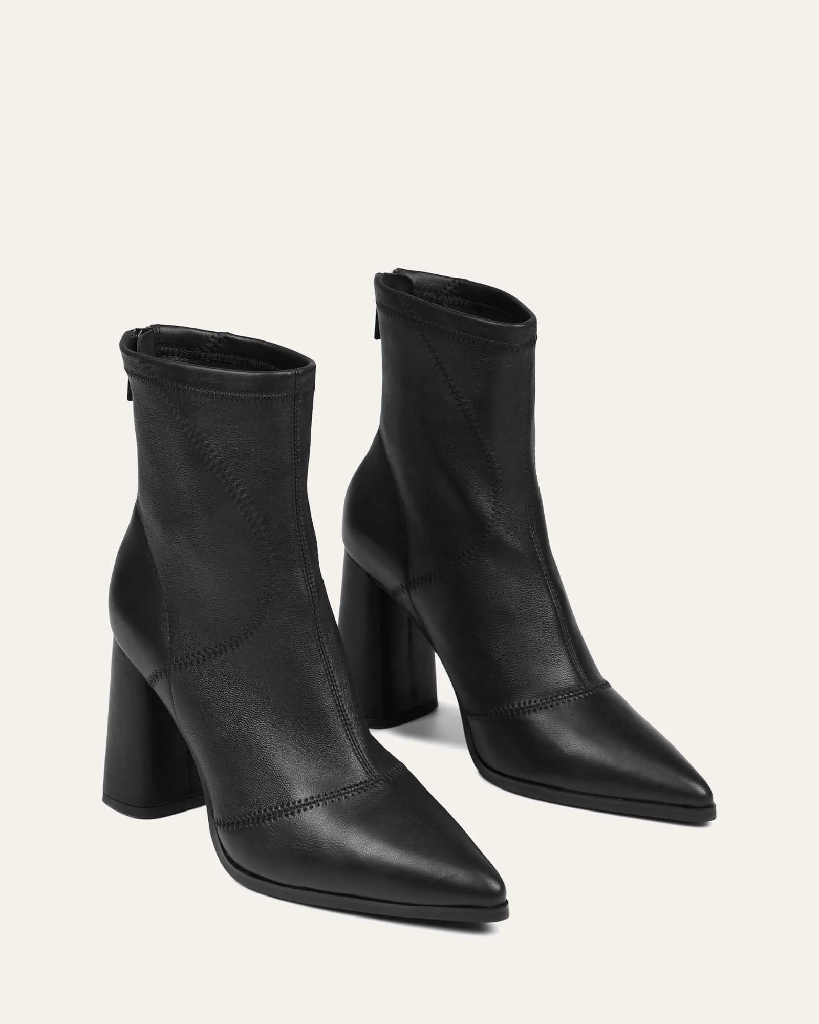 TEX HIGH ANKLE BOOTS BLACK LEATHER Jo Mercer