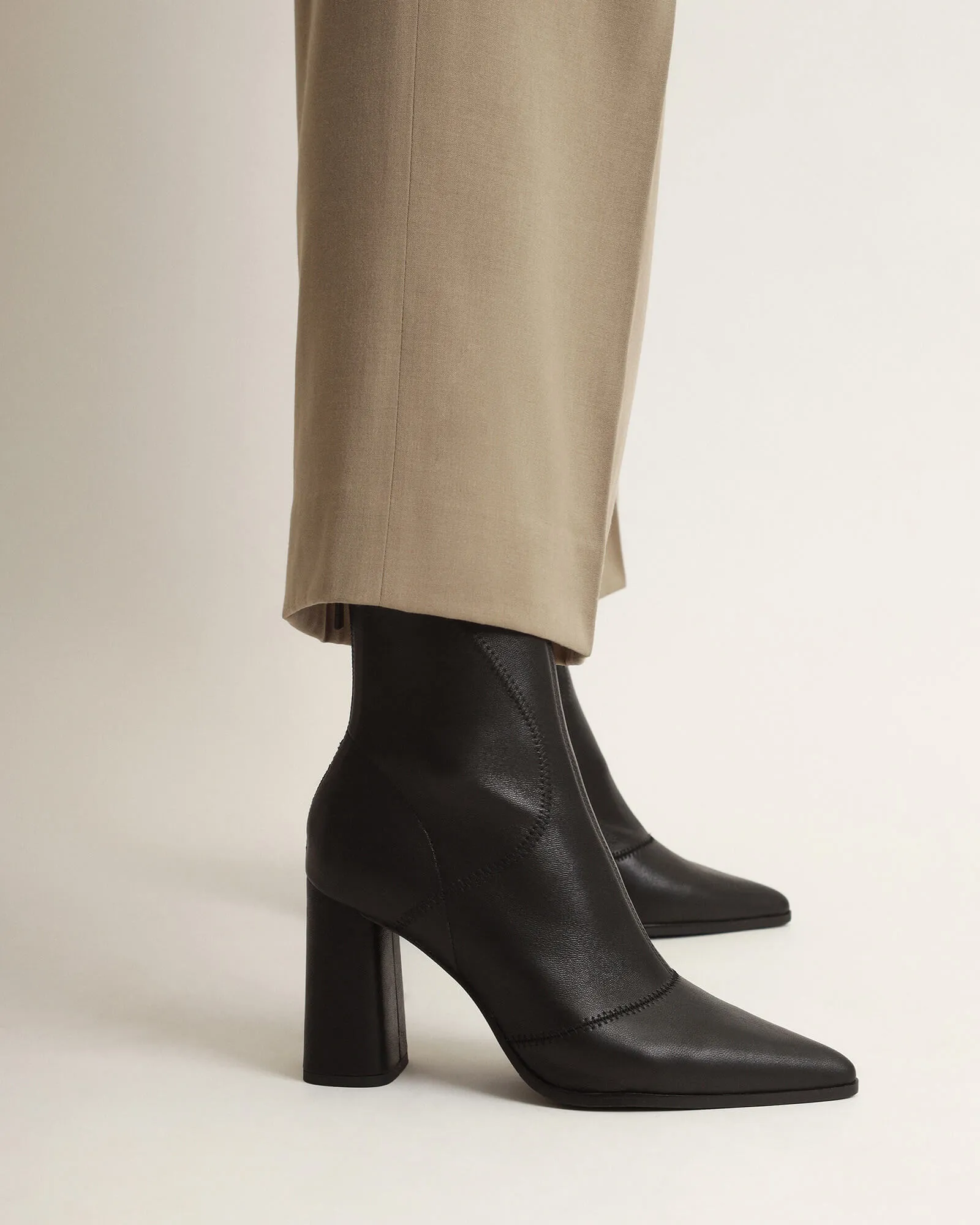 TEX HIGH ANKLE BOOTS BLACK LEATHER Jo Mercer