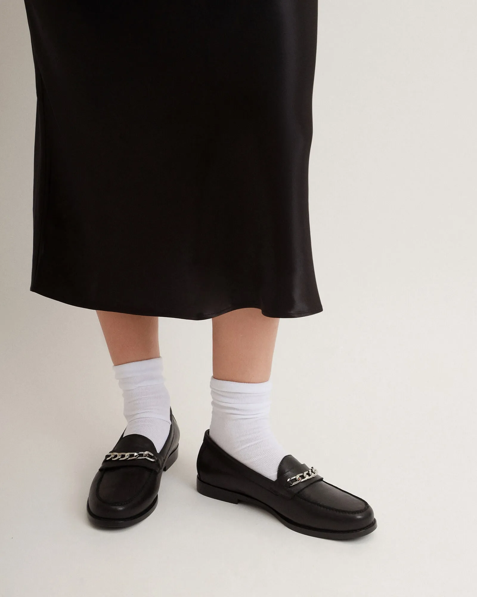 THEA LOAFERS BLACK LEATHER Jo Mercer