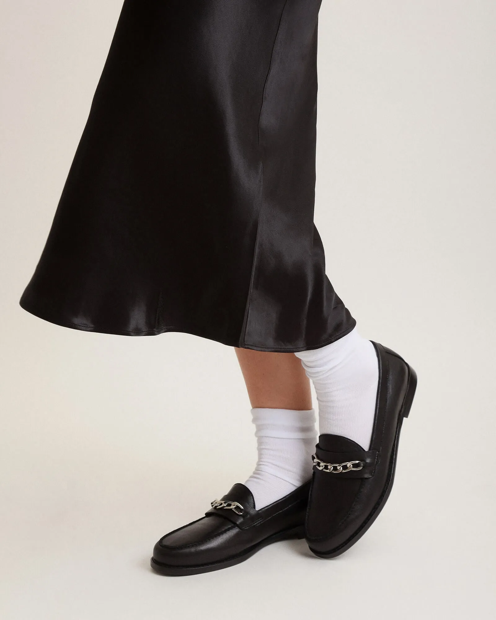 THEA LOAFERS BLACK LEATHER Jo Mercer