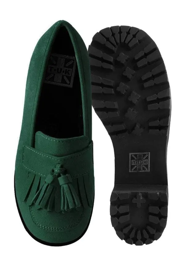 T.U.K. - Tassel Loafer Cedar Green Suede - Heels