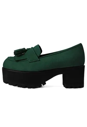 T.U.K. - Tassel Loafer Cedar Green Suede - Heels