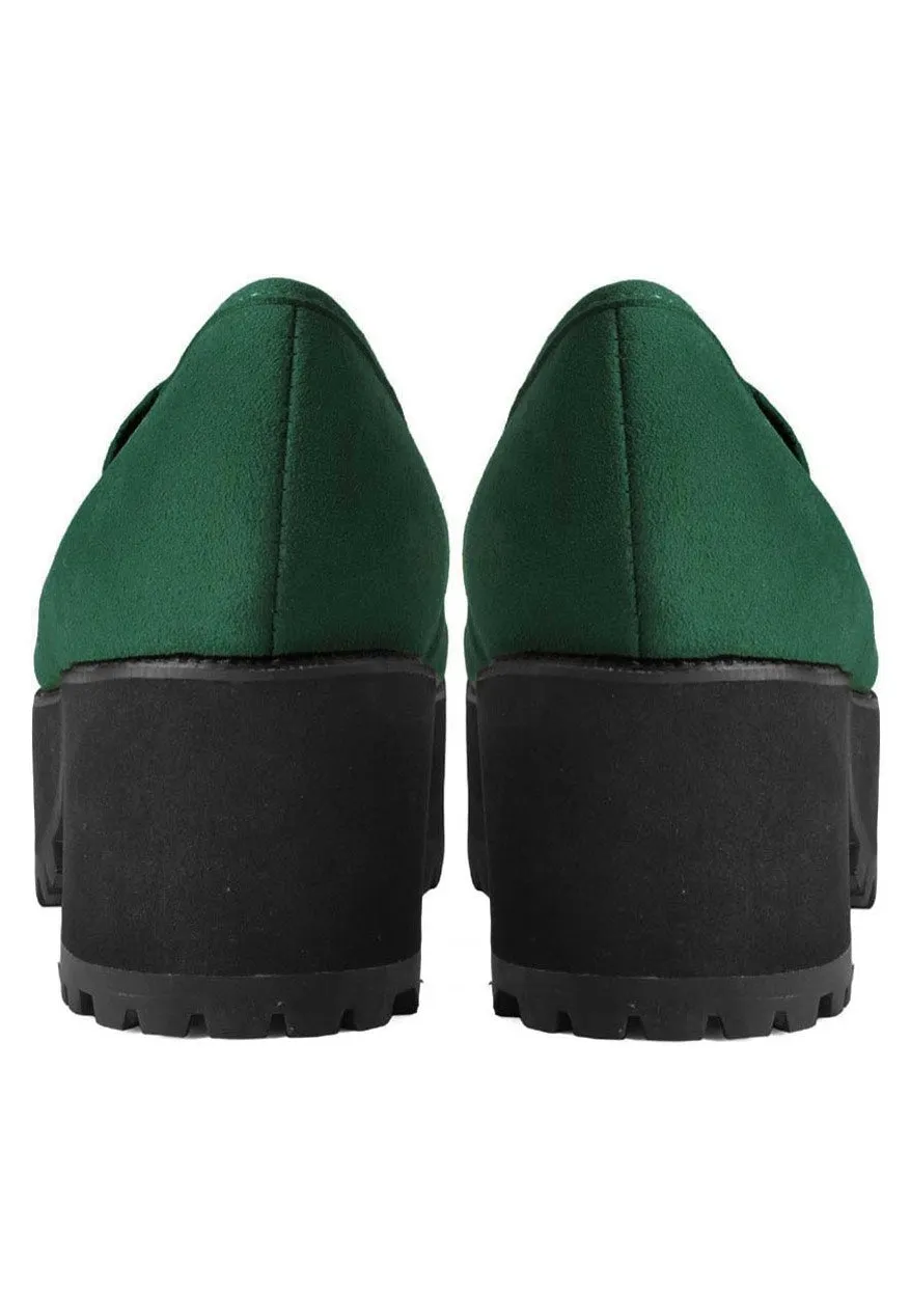 T.U.K. - Tassel Loafer Cedar Green Suede - Heels