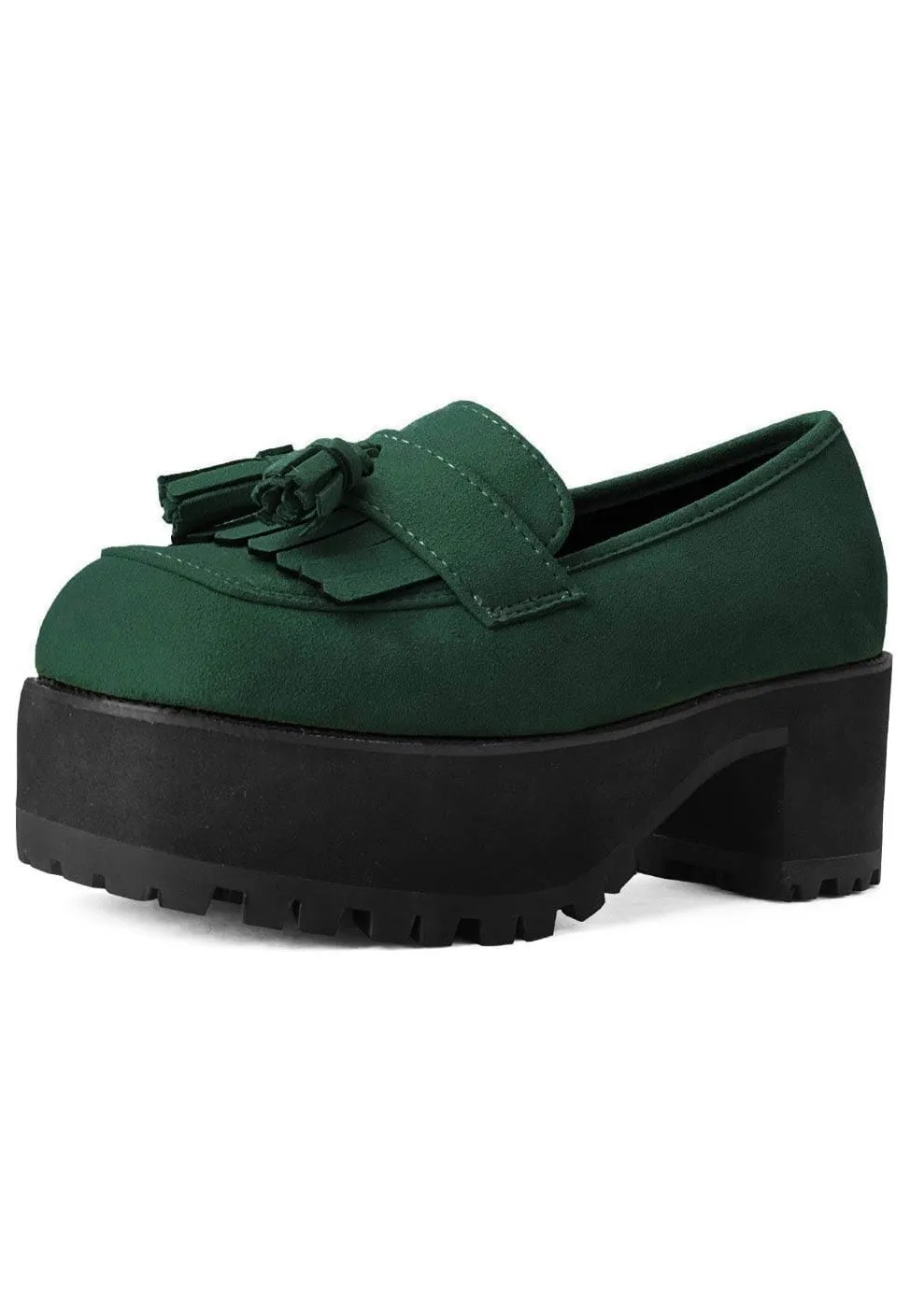 T.U.K. - Tassel Loafer Cedar Green Suede - Heels