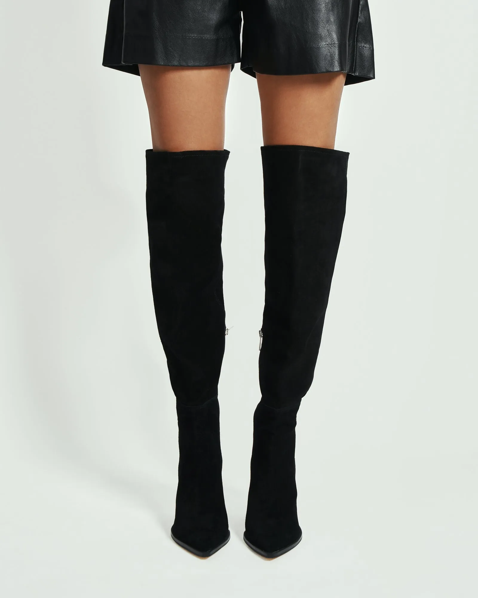 UMA OVER THE KNEE BOOTS BLACK SUEDE Jo Mercer