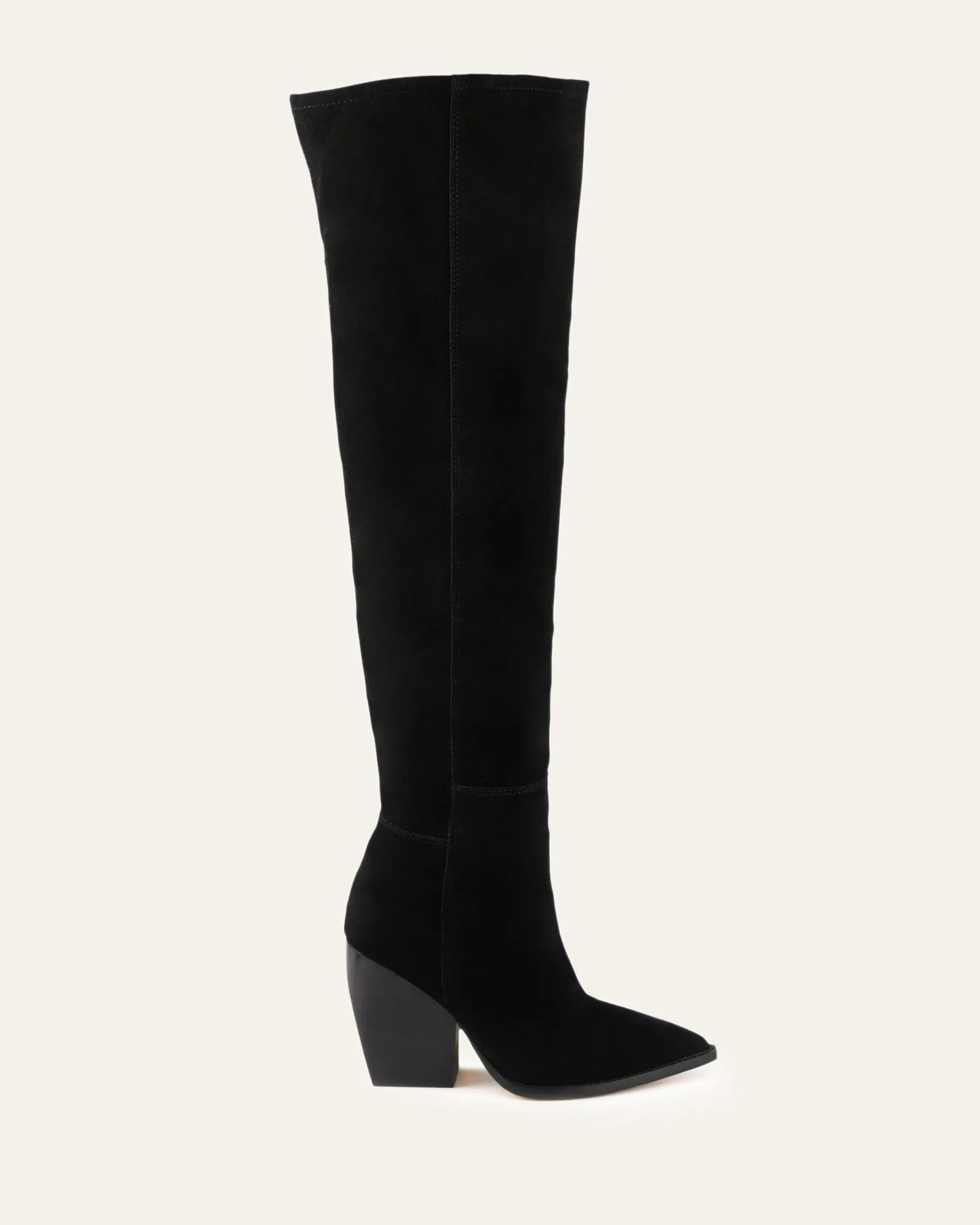 UMA OVER THE KNEE BOOTS BLACK SUEDE Jo Mercer