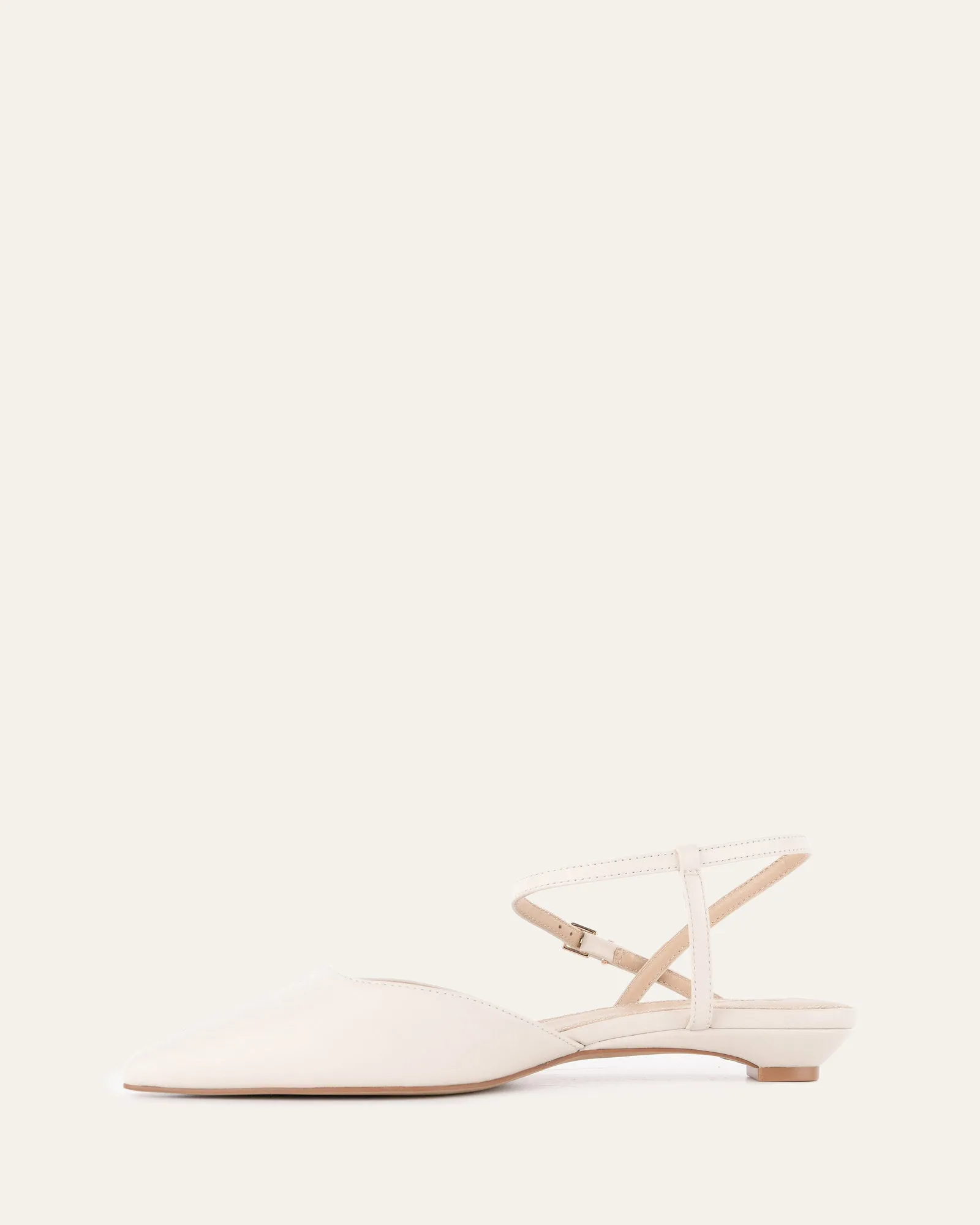 VIRGINIE DRESS FLATS OFF WHITE LEATHER Jo Mercer