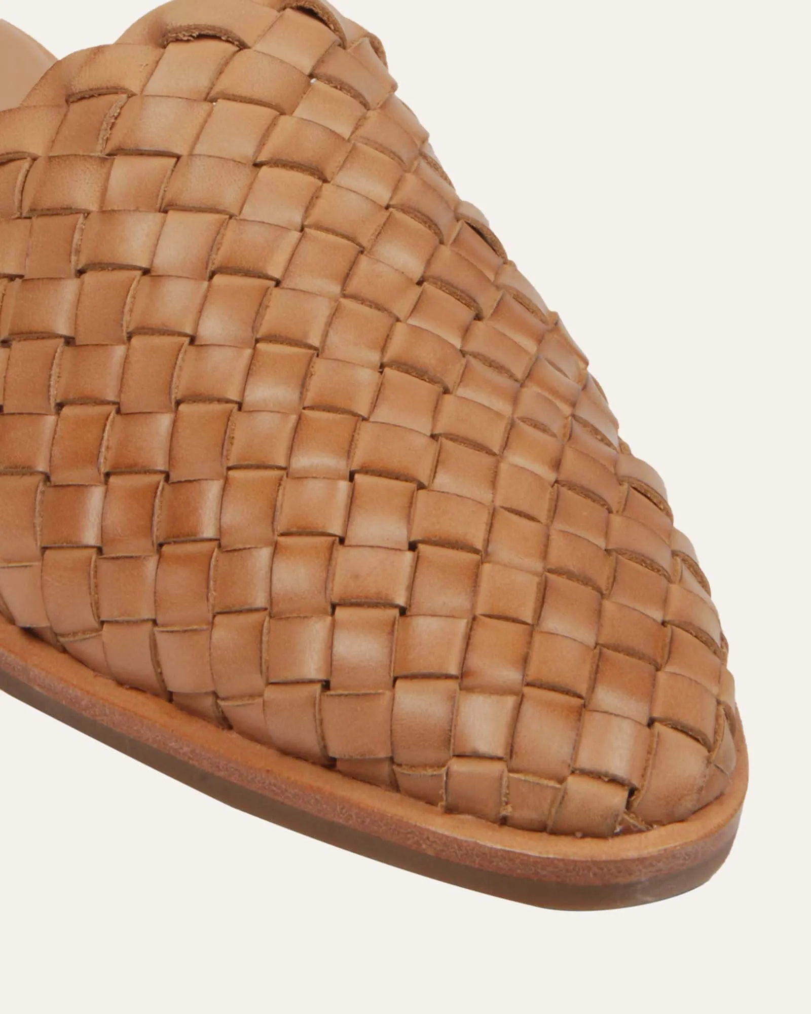 WEAVER CASUAL FLATS TAN LEATHER Jo Mercer