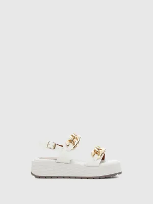 White Wedge Sandals