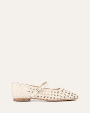 WILLIS CASUAL FLATS OFF WHITE LEATHER Jo Mercer