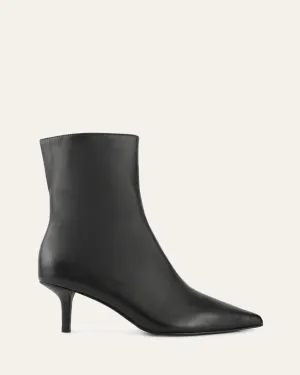 WINNIE MID ANKLE BOOTS BLACK LEATHER Jo Mercer