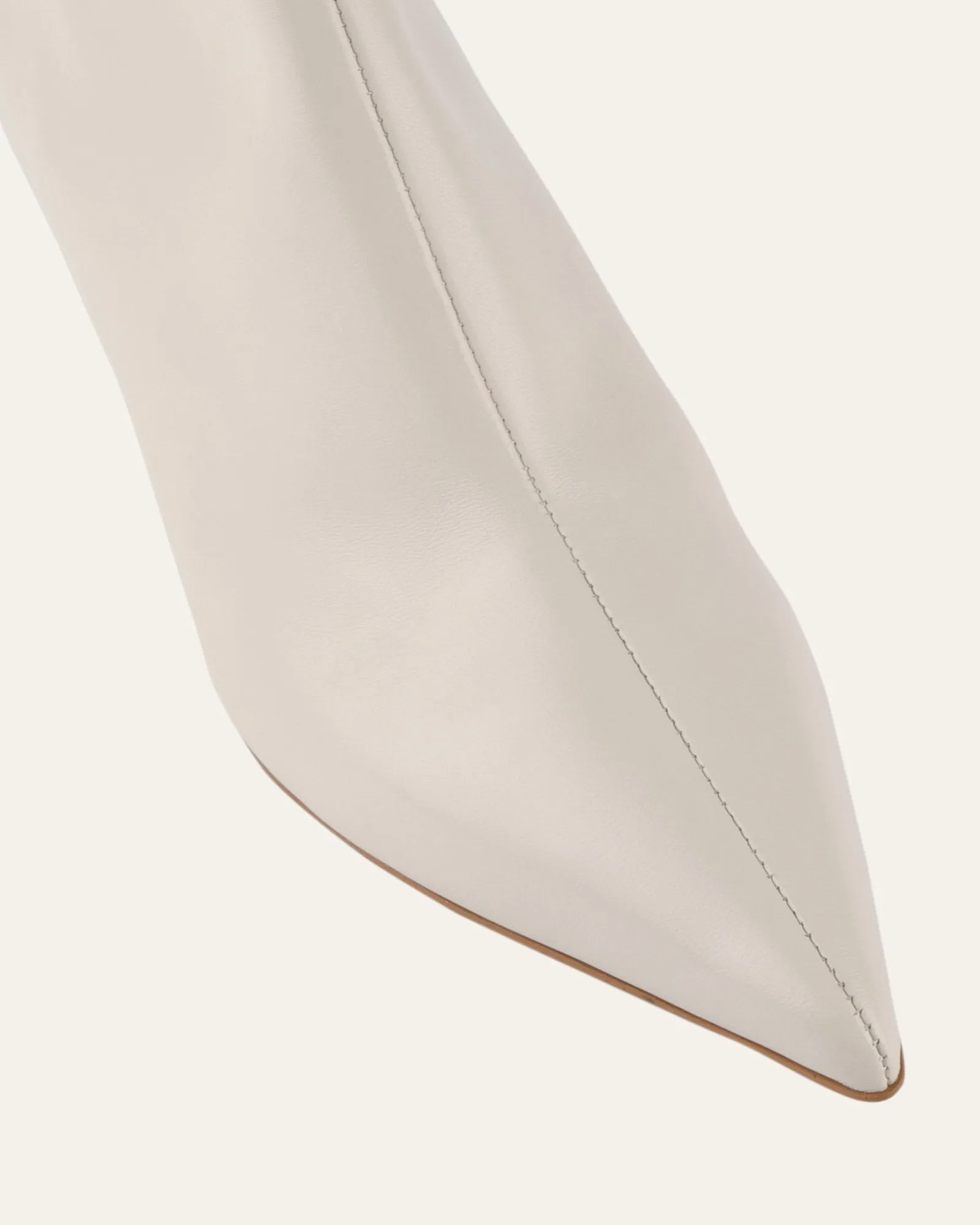 WINNIE MID ANKLE BOOTS OFF WHITE LEATHER Jo Mercer