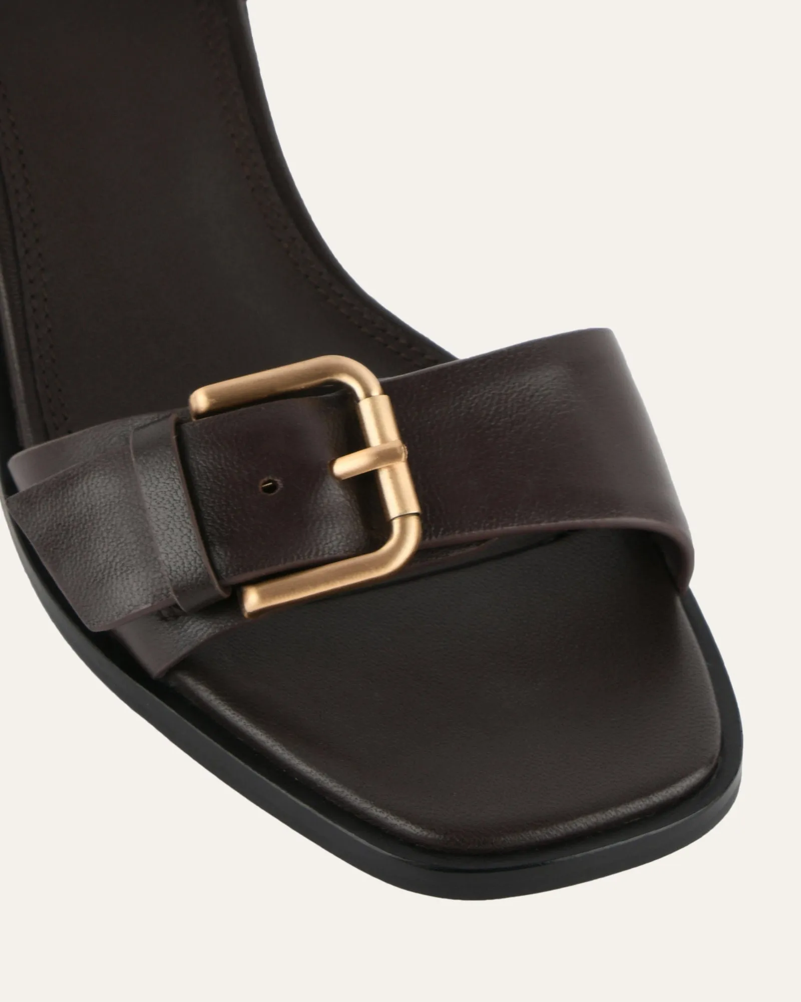 WINONA MID HEEL SANDALS CACAO LEATHER Jo Mercer