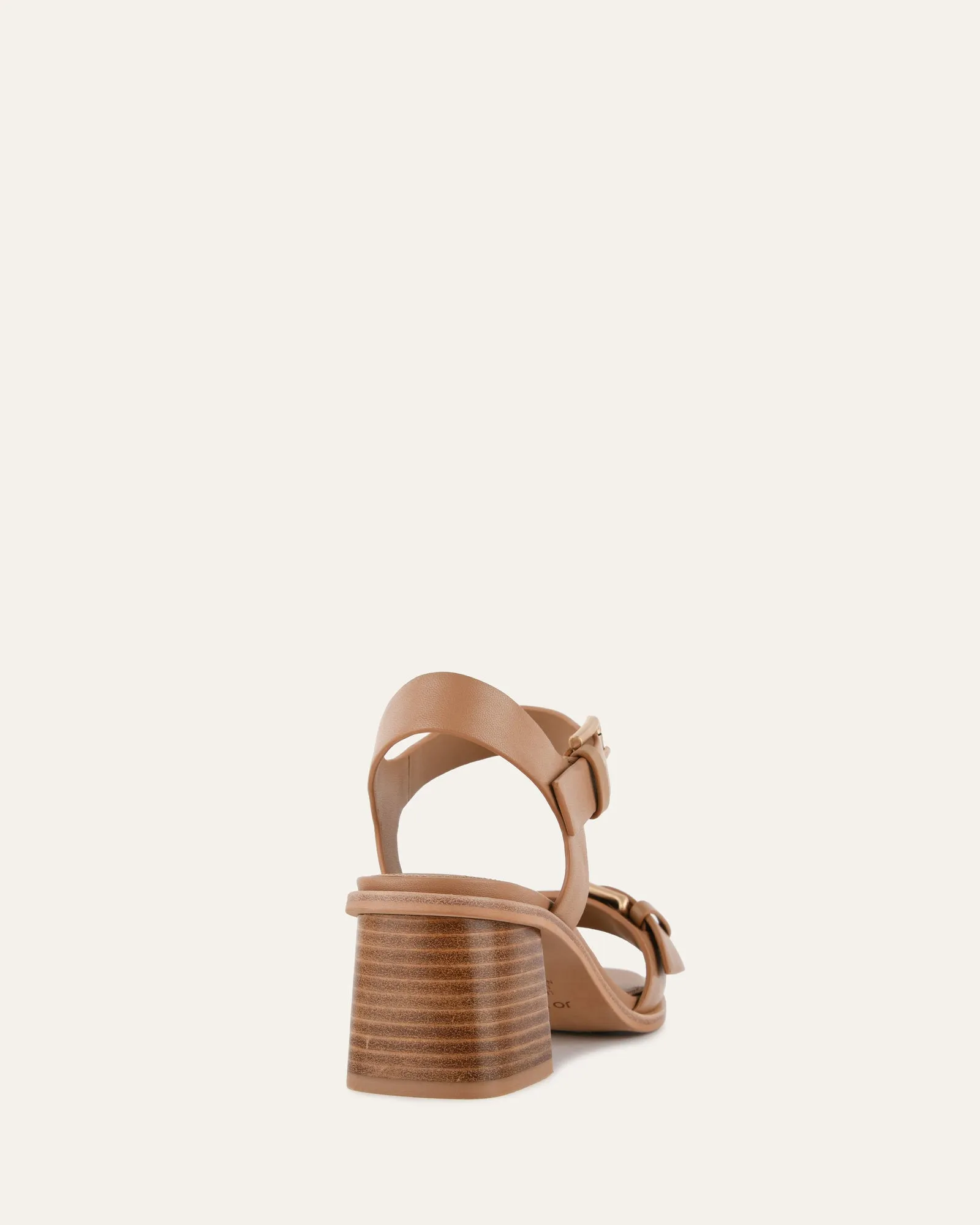 WINONA MID HEEL SANDALS TAN LEATHER Jo Mercer