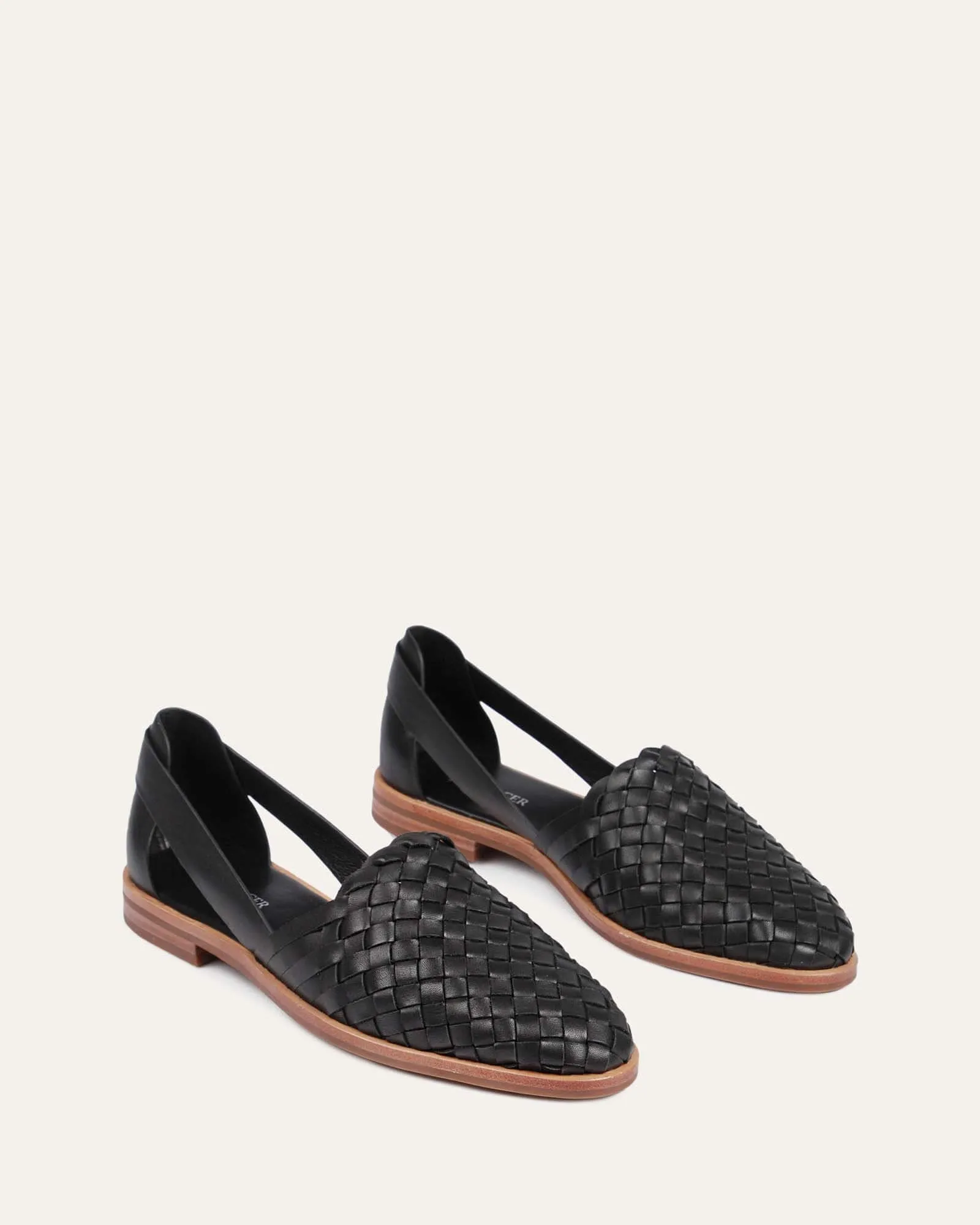 WISDOM CASUAL FLATS BLACK LEATHER Jo Mercer