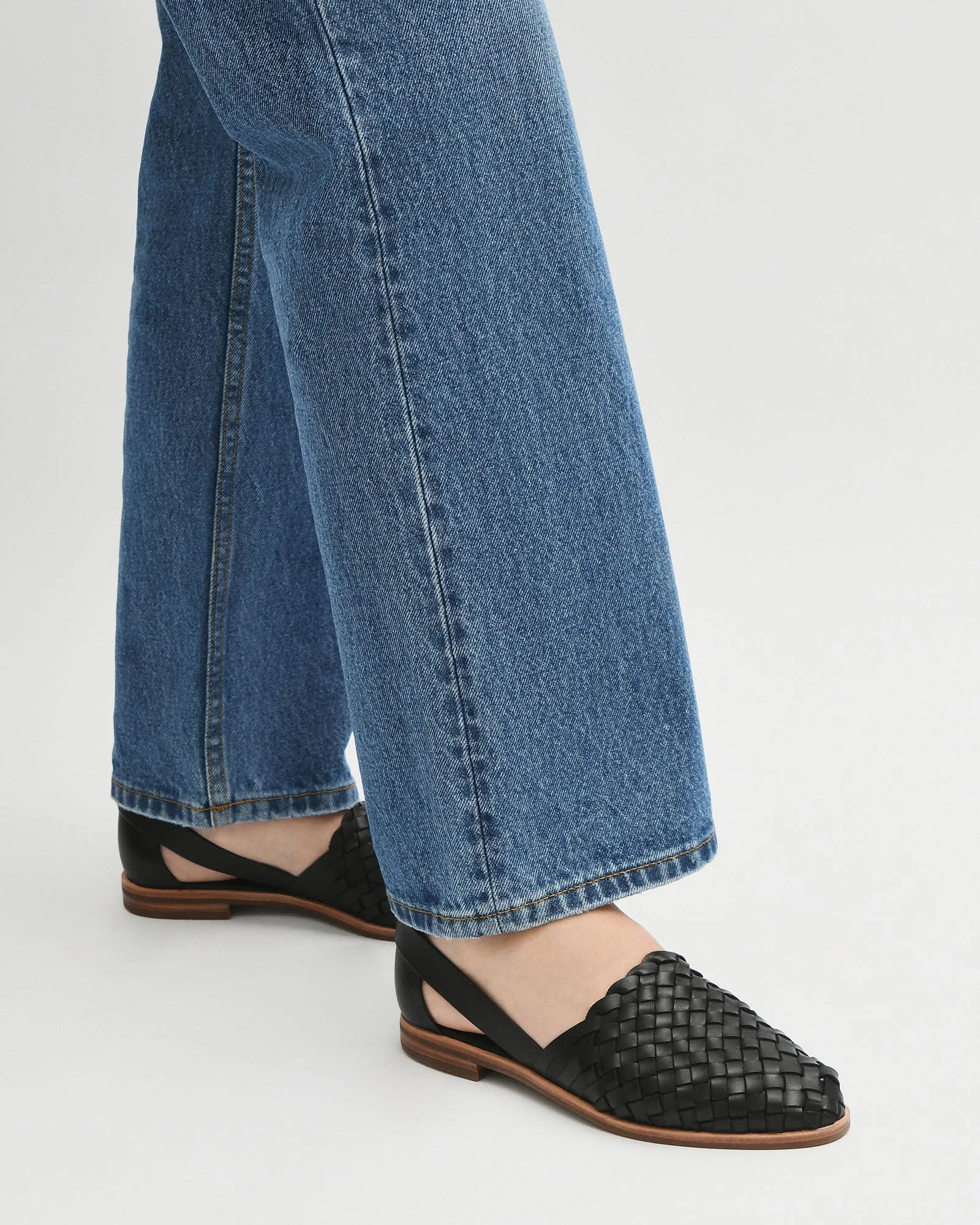 WISDOM CASUAL FLATS BLACK LEATHER Jo Mercer