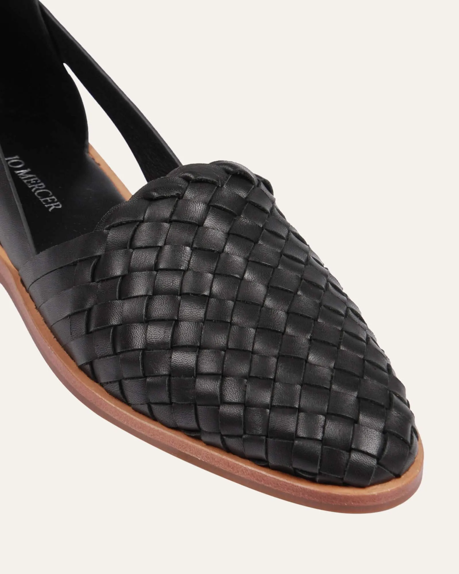 WISDOM CASUAL FLATS BLACK LEATHER Jo Mercer