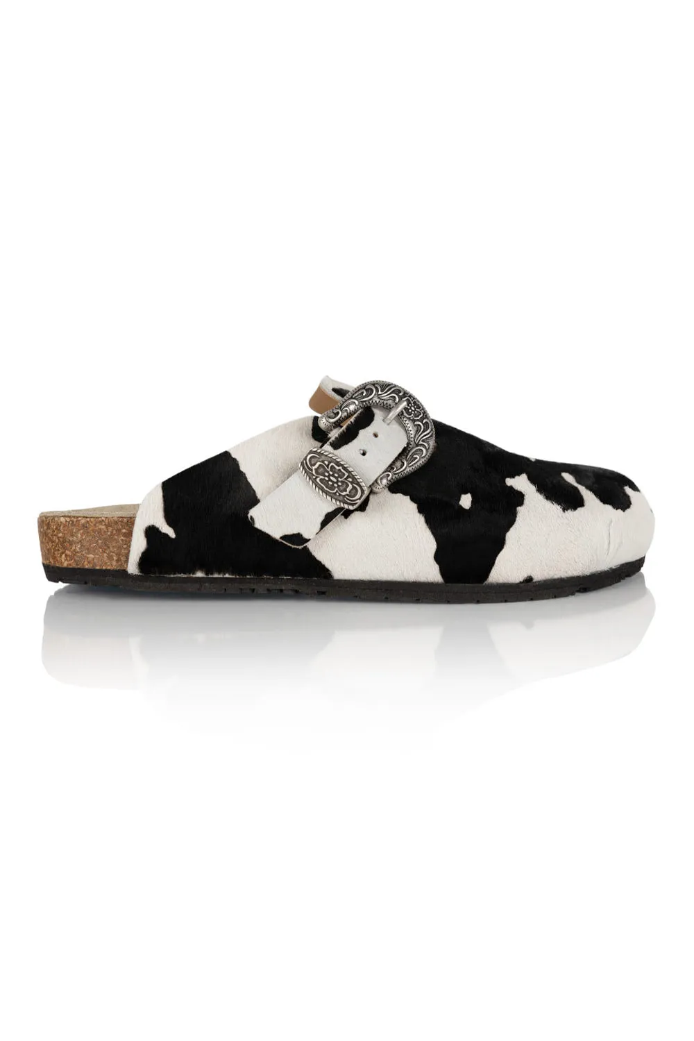 Women's Greg Shoe in Black Cow Brother Vellies