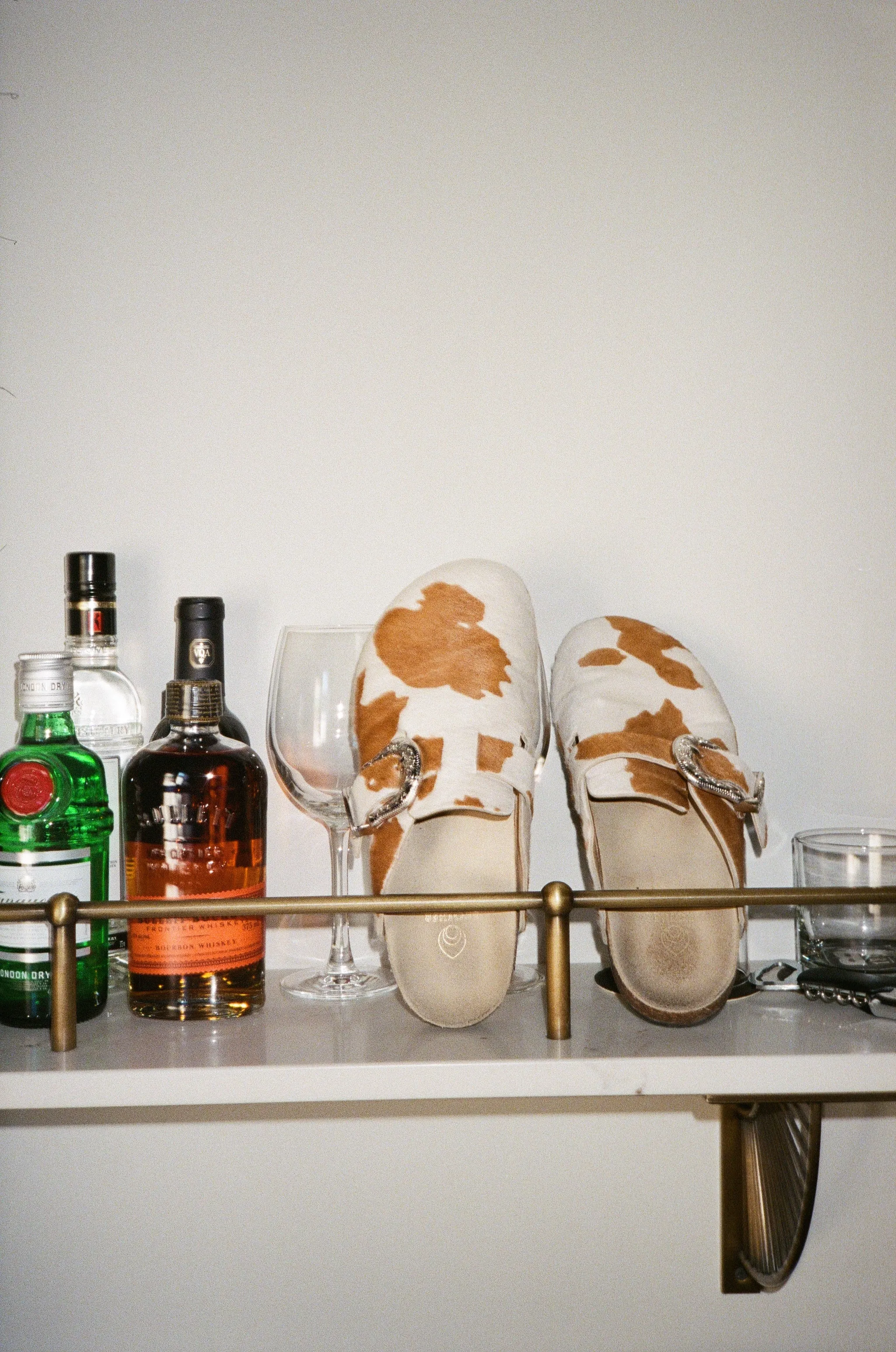 Women's Greg Shoe in Brown Cow Brother Vellies