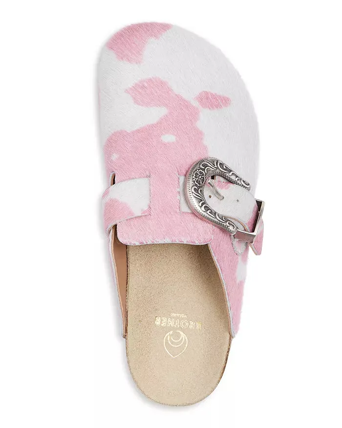 Women's Greg Shoe in Strawberry Cow Brother Vellies