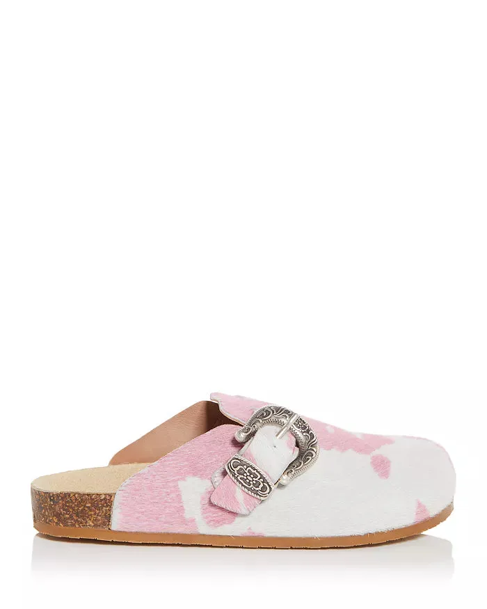 Women's Greg Shoe in Strawberry Cow Brother Vellies