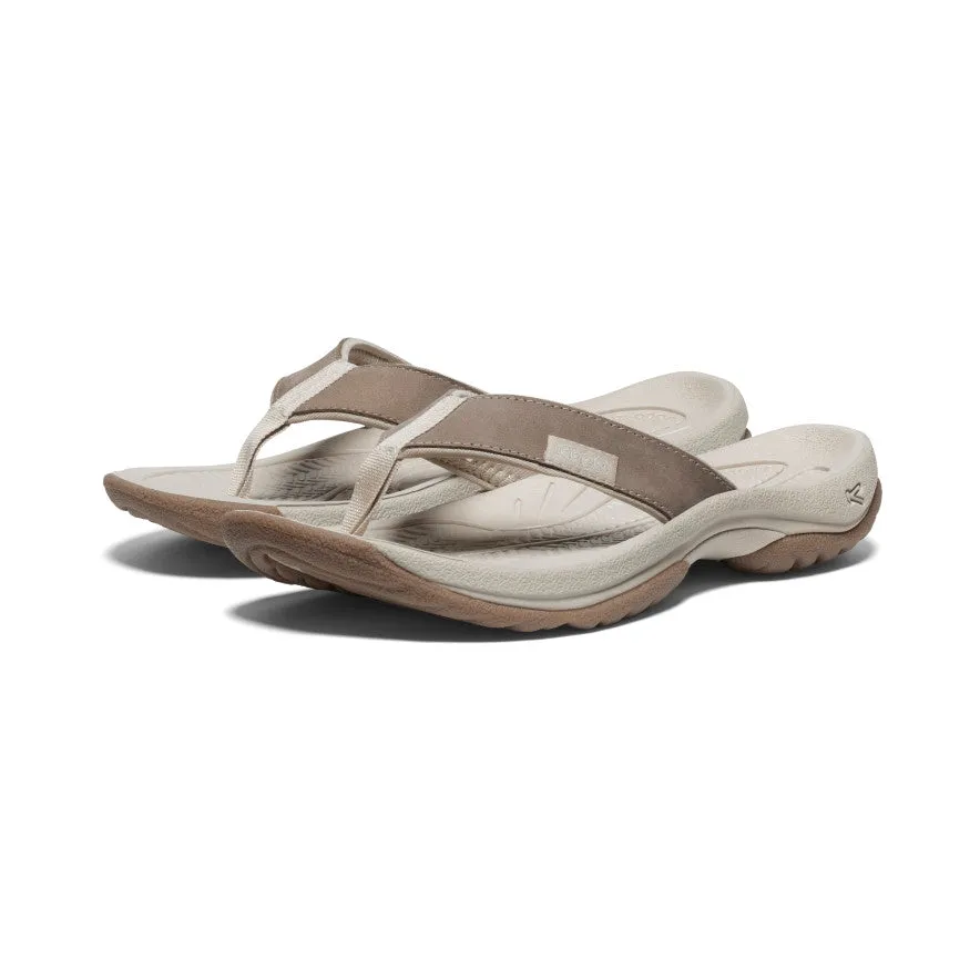 Women's Kona Leather Flip-Flop  |  Brindle/Silver Birch KEEN