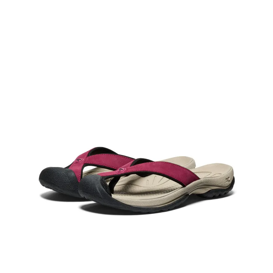 Women's Waimea Leather Flip-Flop  |  Beaujolais KEEN