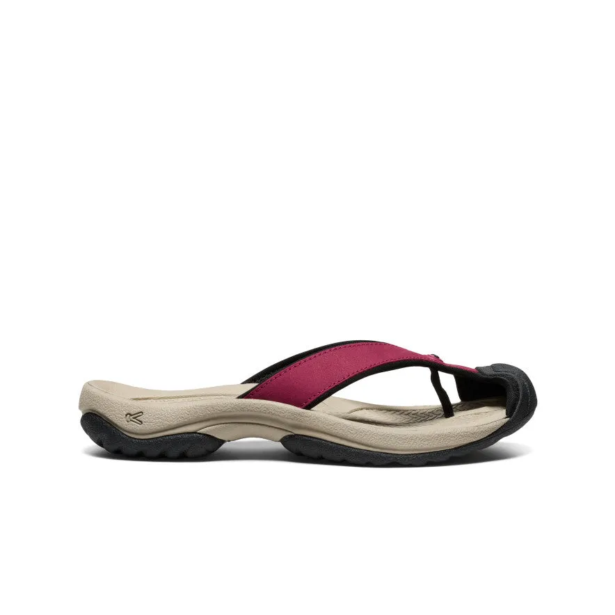 Women's Waimea Leather Flip-Flop  |  Beaujolais KEEN