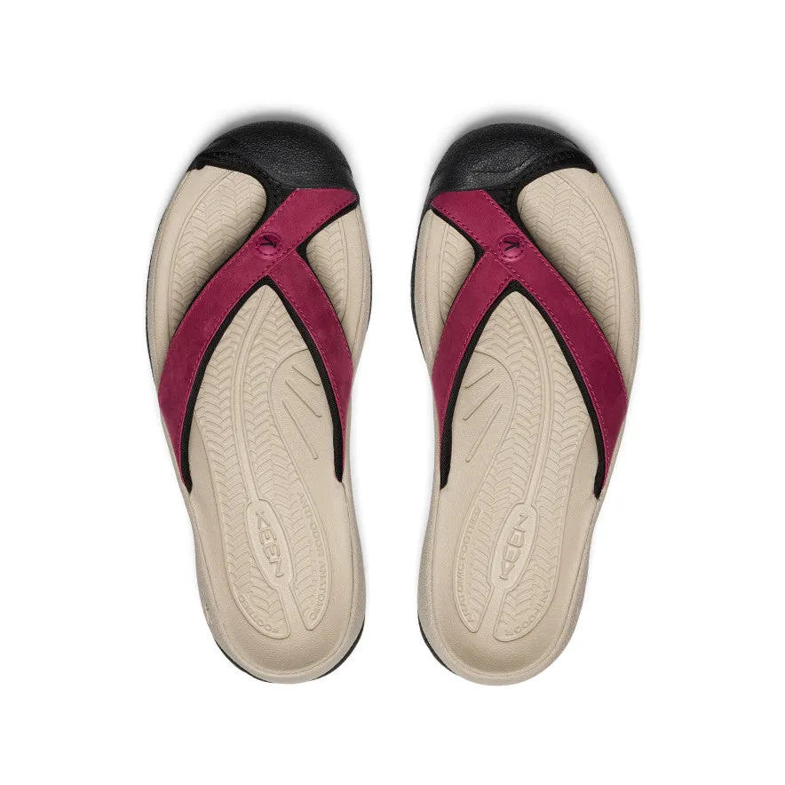 Women's Waimea Leather Flip-Flop  |  Beaujolais KEEN