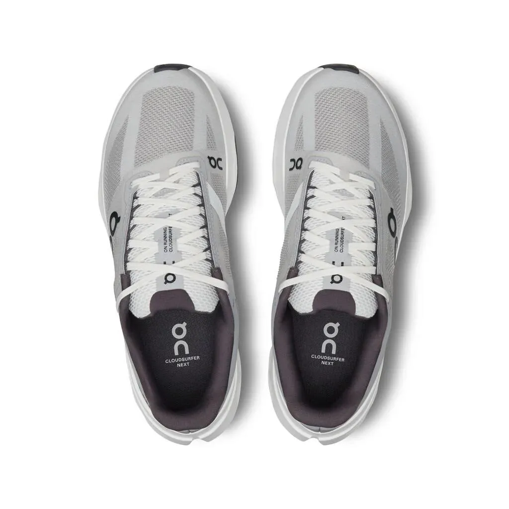 Women's Wide Fit On Cloudsurfer Next Wide Training Shoes - Glacier/White