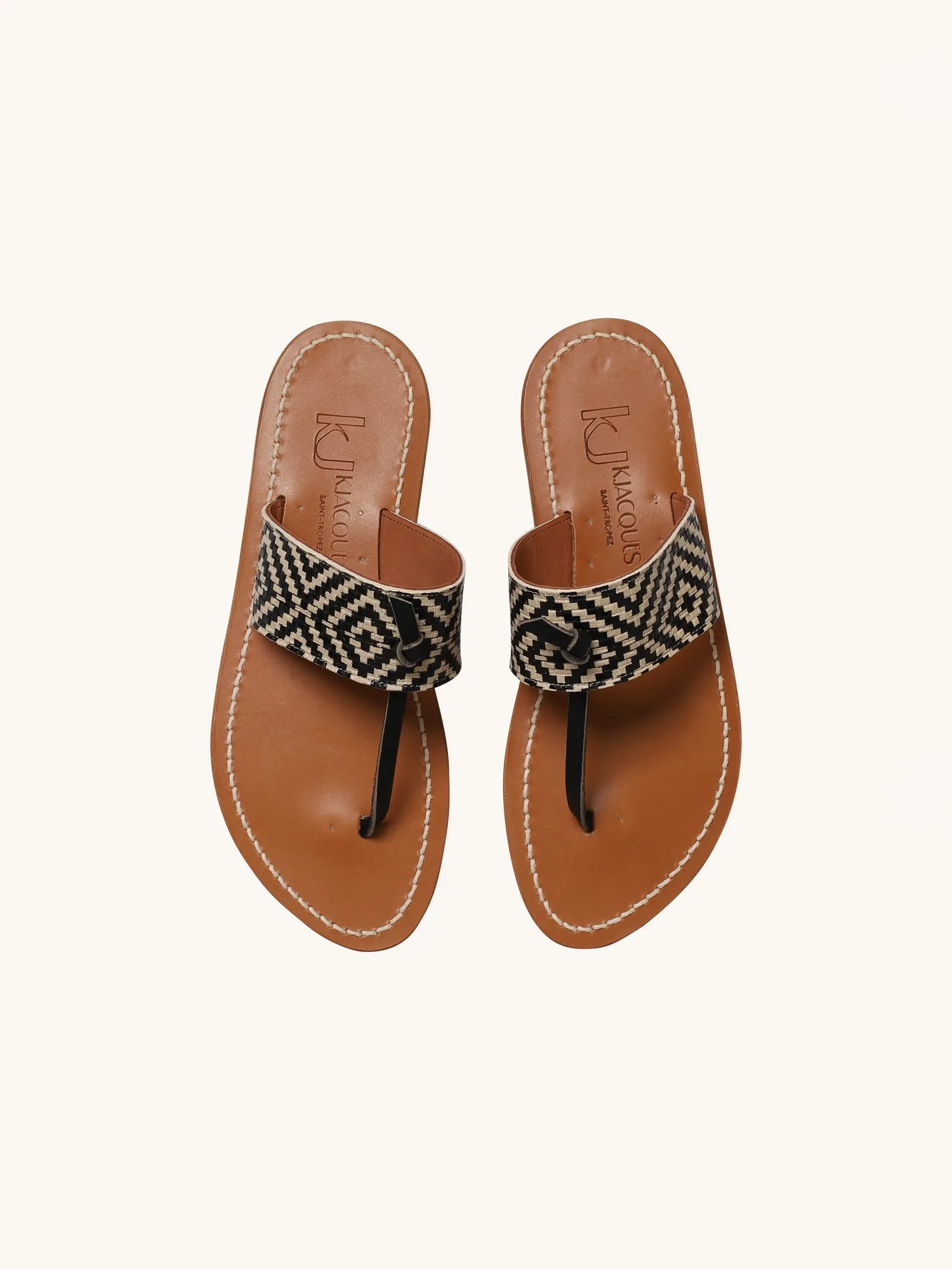 Woven Wouri Sandal in Noir
