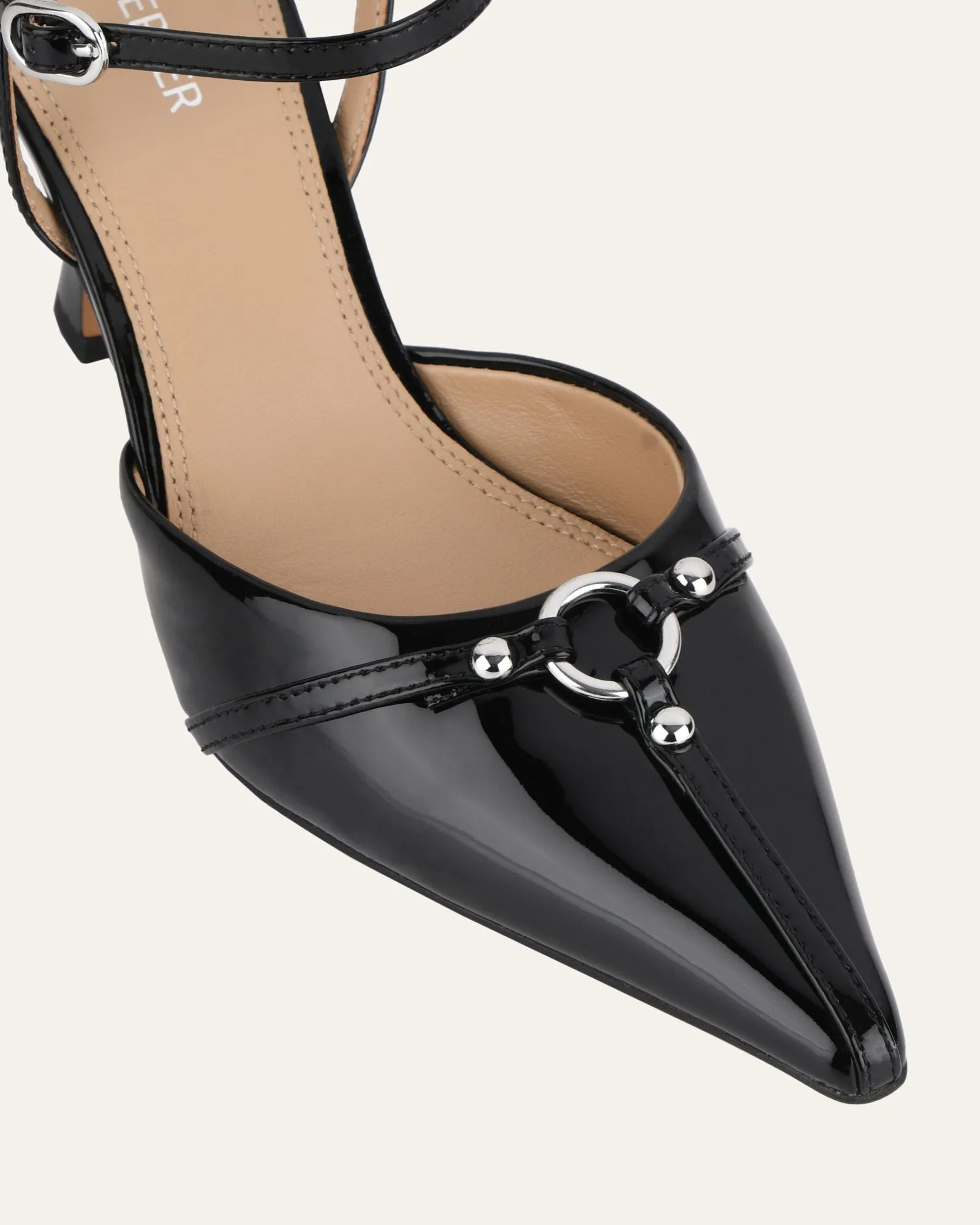 YURI HIGH HEELS BLACK PATENT Jo Mercer