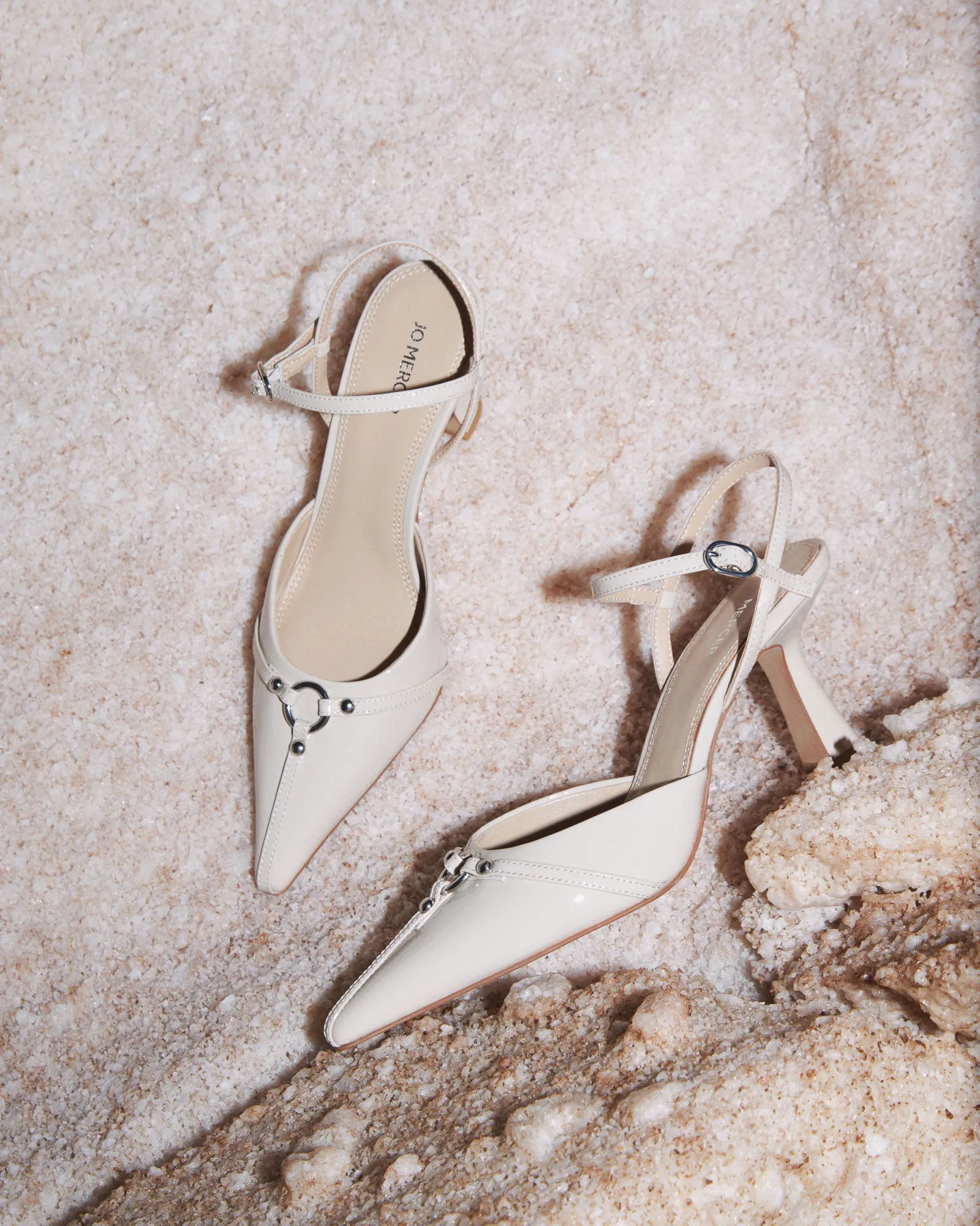 YURI HIGH HEELS SAND PATENT Jo Mercer