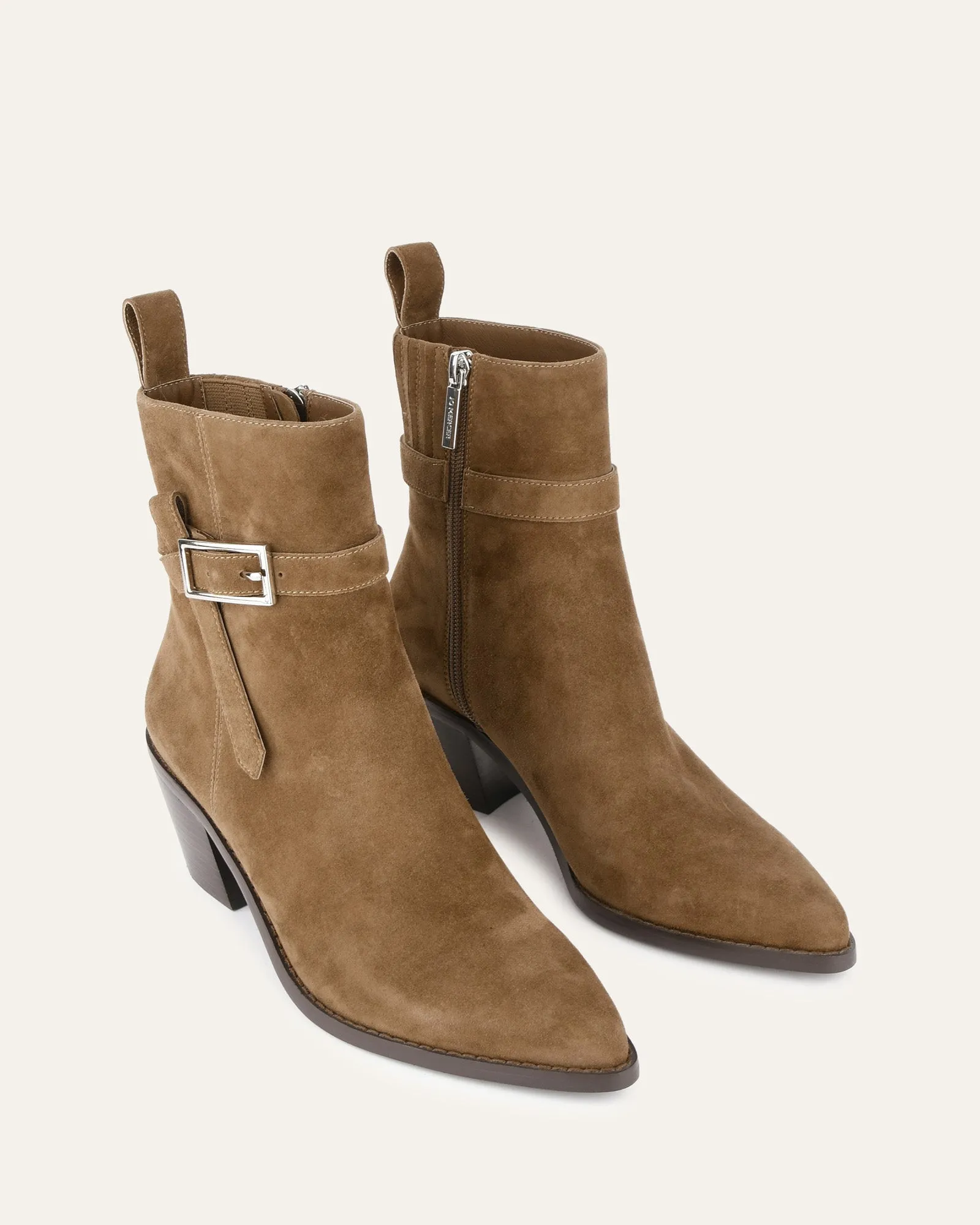 ZENA MID ANKLE BOOTS BISCUIT SUEDE Jo Mercer