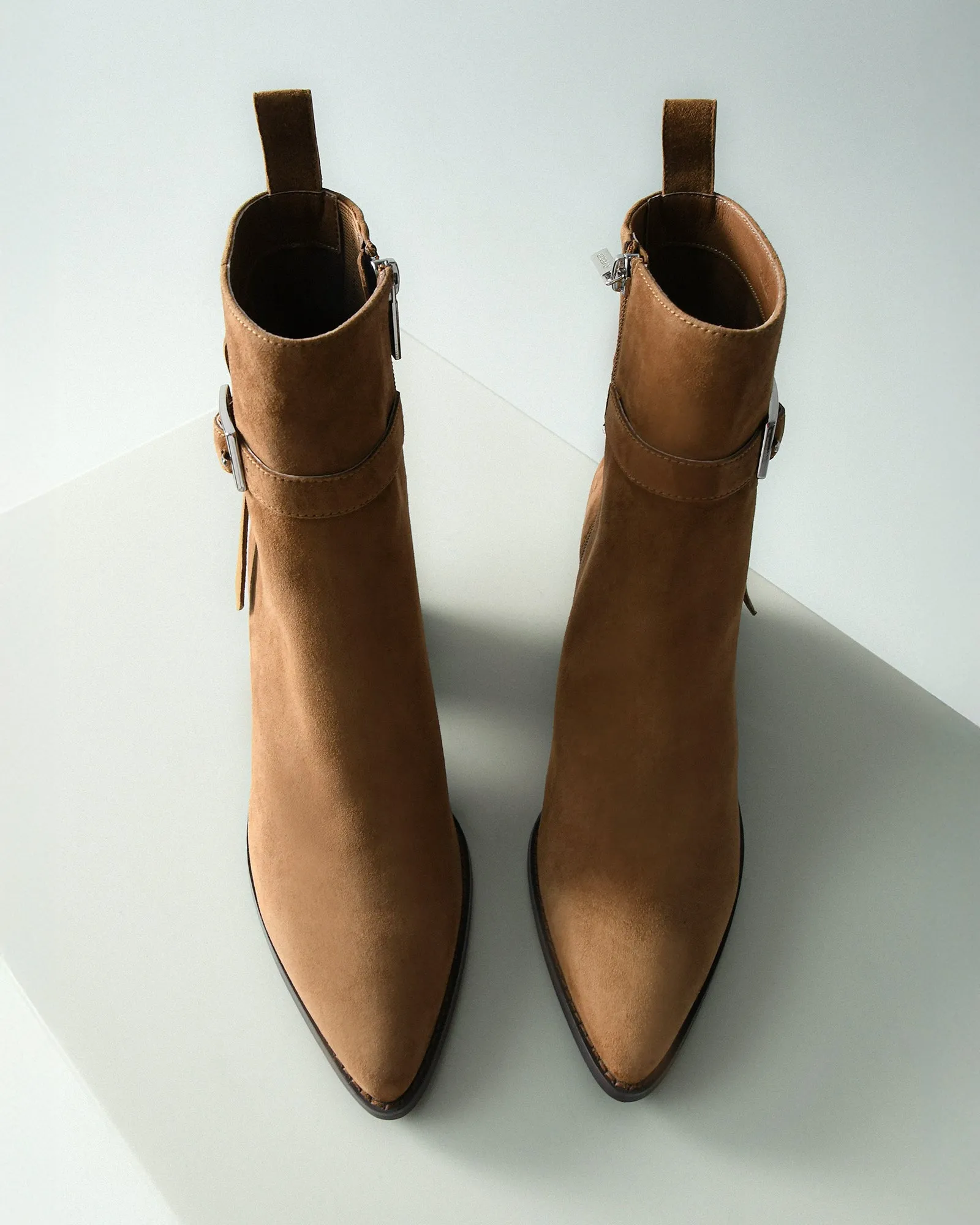 ZENA MID ANKLE BOOTS BISCUIT SUEDE Jo Mercer