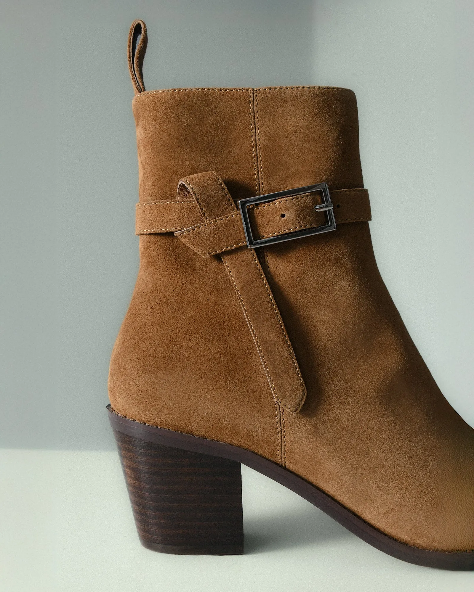 ZENA MID ANKLE BOOTS BISCUIT SUEDE Jo Mercer