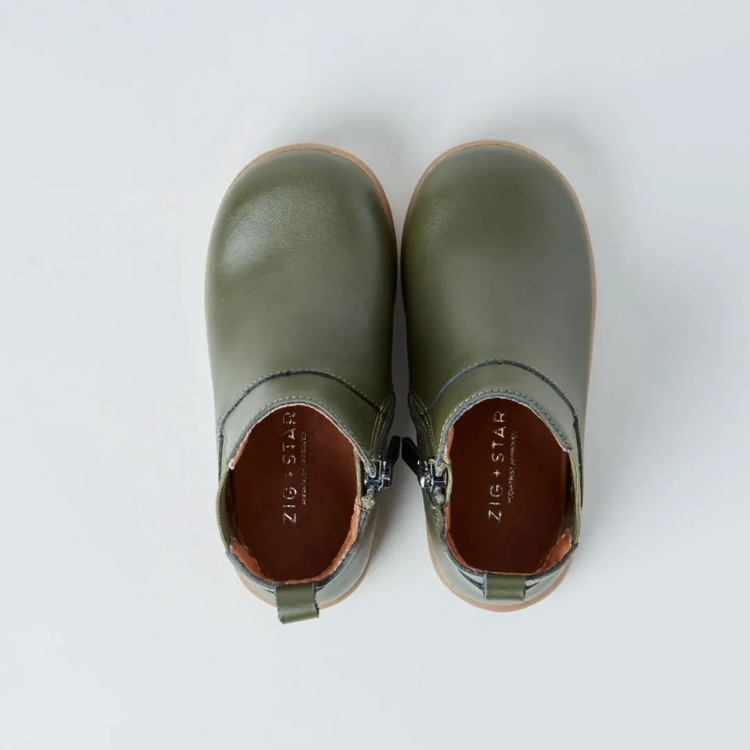 Zig   Star: Rockit Khaki Leather Boot